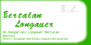 bertalan longauer business card